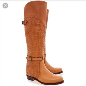 Frye Dorado Woven Tall Boots Size 9